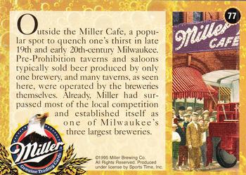 1995 Miller Brewing #77 Outside the Miller Cafe, a popular ... Back