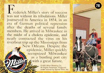 1995 Miller Brewing #78 Frederick Miller's story of success ... Back