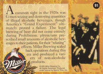 1995 Miller Brewing #91 A common sight in the 1920s was G-men... Back