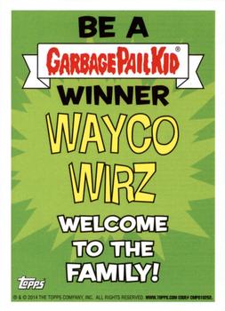 2014 Topps Garbage Pail Kids Series 2 #118a Wayco Wishbone Back