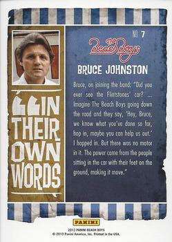 2013 Panini The Beach Boys - In Their Own Words Surfer #7 Bruce Johnston Back