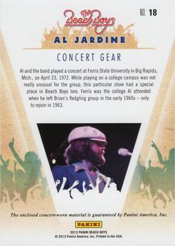 2013 Panini The Beach Boys - Concert Gear #18 Al Jardine Back