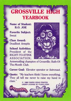 1986 Fleer Grossville High #7 B.O. Joe Back