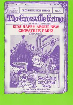 1986 Fleer Grossville High #39 Vic Vomit Back