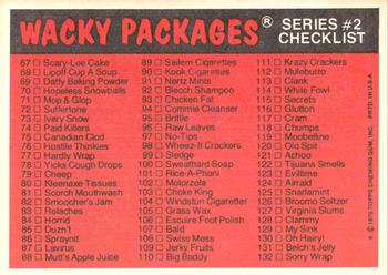 1979 Topps Wacky Packages (2nd Series Rerun) #111 Krazy Crackers Back
