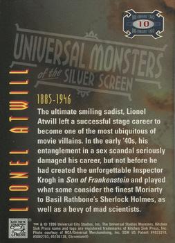 1996 Kitchen Sink Press Universal Monsters of the Silver Screen - Bio-Chrome #10 Lionel Atwill Back