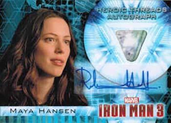 2013 Upper Deck Iron Man 3 - Heroic Threads Autographs #HTA-2 Rebecca Hall Front