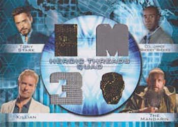 2013 Upper Deck Iron Man 3 - Heroic Threads Quad #HTQ-1 Tony Stark / Col. James 