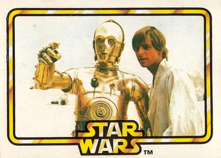 1978 General Mills Star Wars #6 C-3PO / Luke Skywalker Front