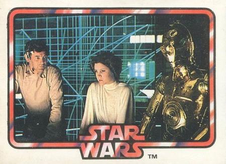 1978 General Mills Star Wars #18 Princess Leia / C-3PO Front