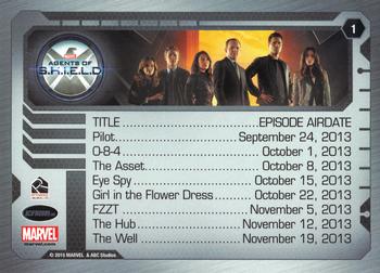 2015 Rittenhouse Marvel: Agents of S.H.I.E.L.D. Season 1 #1 Title Card 1 Back