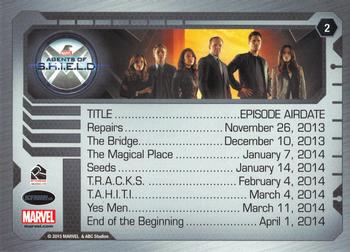 2015 Rittenhouse Marvel: Agents of S.H.I.E.L.D. Season 1 #2 Title Card 2 Back
