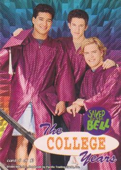 1994 Pacific Saved By The Bell: The College Years - Prizms #8 Slater / Screech / Zack Back