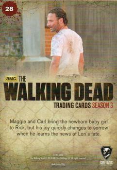 2014 Cryptozoic The Walking Dead Season 3 Part 1 #28 Life and Death Back