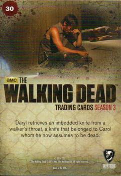 2014 Cryptozoic The Walking Dead Season 3 Part 1 #30 A Curious Discovery Back
