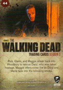2014 Cryptozoic The Walking Dead Season 3 Part 1 #44 No One Gets Left Behind Back