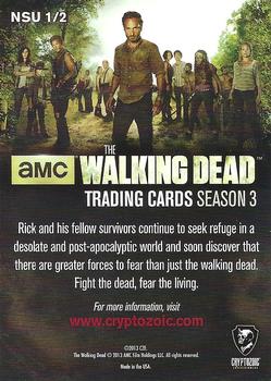 2014 Cryptozoic The Walking Dead Season 3 Part 1 #NSU 1/2 Fight the Dead, Fear the Living.  Rick Grimes Back