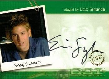 2003 Strictly Ink CSI Series 1 - Autographs #CSI-A4 Eric Szmanda Front