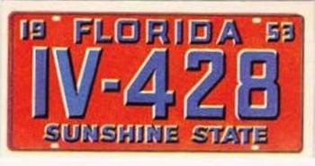 1953 Topps License Plates (R714-13) #9 Florida Front