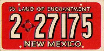 1953 Topps License Plates (R714-13) #18 New Mexico Front