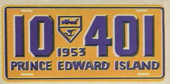 1953 Topps License Plates (R714-13) #24 Prince Edward Island Front