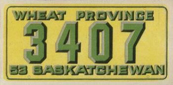 1953 Topps License Plates (R714-13) #31 Saskatchewan Front
