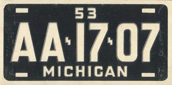 1953 Topps License Plates (R714-13) #33 Michigan Front