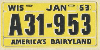 1953 Topps License Plates (R714-13) #35 Wisconsin Front