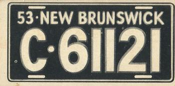 1953 Topps License Plates (R714-13) #40 New Brunswick Front