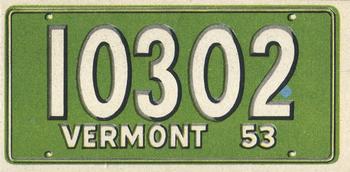 1953 Topps License Plates (R714-13) #42 Vermont Front