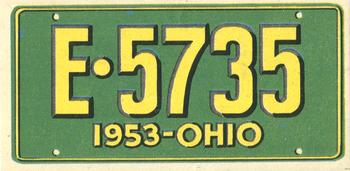 1953 Topps License Plates (R714-13) #48 Ohio Front