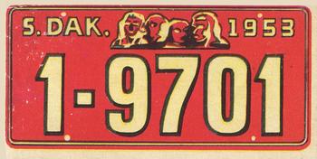 1953 Topps License Plates (R714-13) #49 South Dakota Front