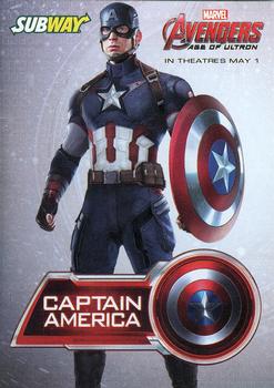 2015 Subway Avengers: Age of Ultron (English backs) #NNO Captain America Front
