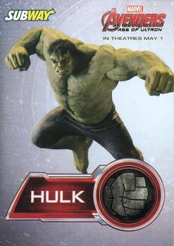 2015 Subway Avengers: Age of Ultron (English backs) #NNO Hulk Front