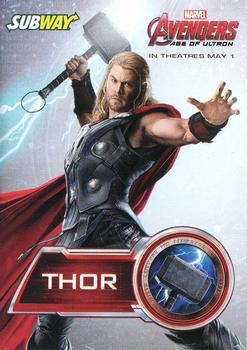 2015 Subway Avengers: Age of Ultron (English backs) #NNO Thor Front