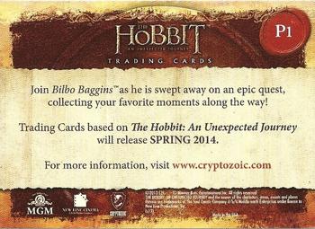 2014 Cryptozoic The Hobbit: An Unexpected Journey #P1 Bilbo Baggins Back