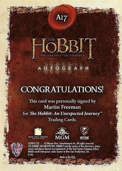 2014 Cryptozoic The Hobbit: An Unexpected Journey - Autographs #A17 Martin Freeman Back
