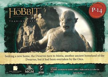 2014 Cryptozoic The Hobbit: An Unexpected Journey - The Lonely Mountain #P-14 The Mines of Moria Back