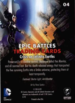2014 Cryptozoic DC Comics: Epic Battles #4 Crisis on Infinite Earths Back
