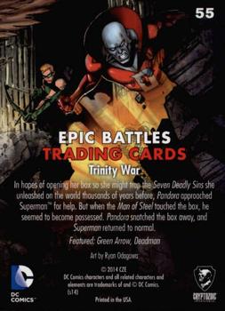 2014 Cryptozoic DC Comics: Epic Battles #55 Trinity War Back
