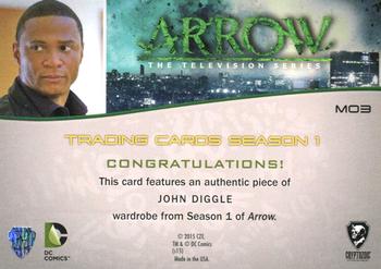 2015 Cryptozoic Arrow: Season 1 - Wardrobe #M03 John Diggle Back