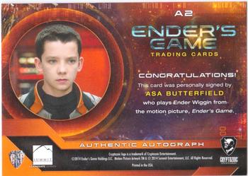 2014 Cryptozoic Ender's Game - Autographs #A02 Asa Butterfield Back