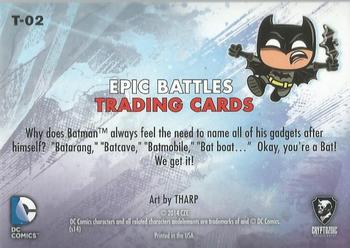 2014 Cryptozoic DC Comics: Epic Battles - Bam! #T-02 Batman Back