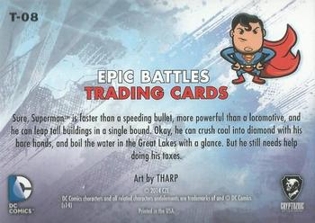 2014 Cryptozoic DC Comics: Epic Battles - Bam! #T-08 Superman Back