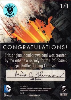 2014 Cryptozoic DC Comics: Epic Battles - Sketch Cards #NNO65 Mike Thomas Back