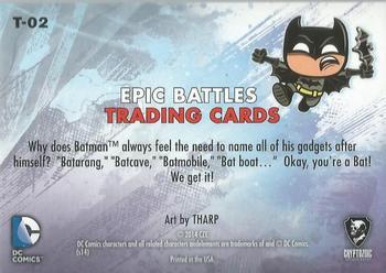 2014 Cryptozoic DC Comics: Epic Battles - Bam! Stickers #T-02 Batman Back