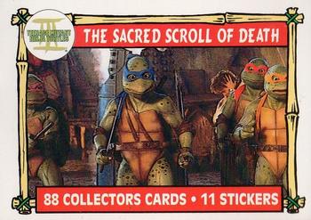 1992 Topps Teenage Mutant Ninja Turtles III #1 The Sacred Scroll of Death Front