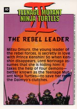 1992 Topps Teenage Mutant Ninja Turtles III #10 The Rebel Leader Back