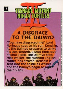 1992 Topps Teenage Mutant Ninja Turtles III #13 A Disgrace to the Daimyo Back