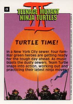 1992 Topps Teenage Mutant Ninja Turtles III #15 Turtle Time! Back